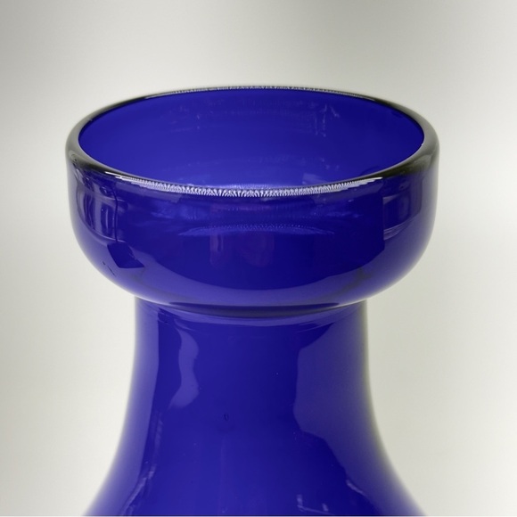 Antique Cobalt Blue Hyacinth Bulb Vase - Picture 3 of 7